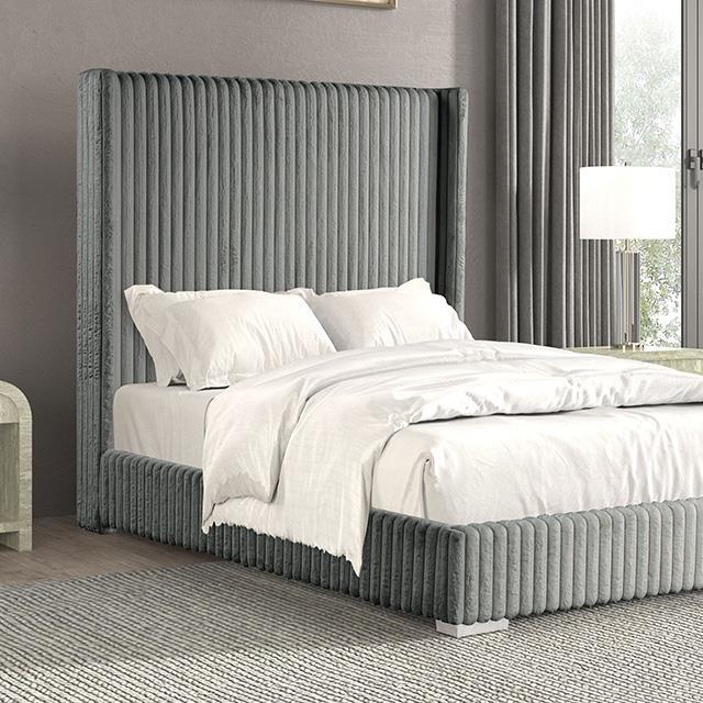Large Picture of Furniture of America Cadwell FM7120GY-EK King Bed