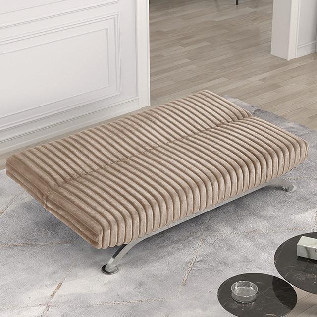 Large Picture of Furniture of America Villeneuve FM2906TP Futon Sofa Bed