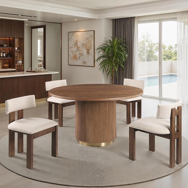 Furniture of America Frascone FM-GM700BR-T-5PC01BR 5 Pc Dining Table Set