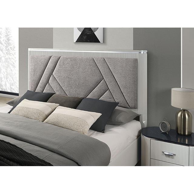 Large Picture of Furniture of America Aldgate FM7244GY-EK-BED King Bed