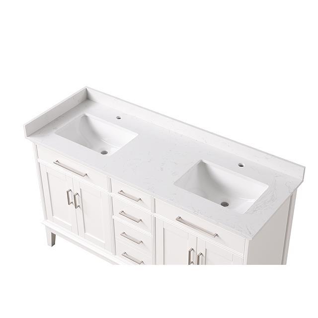 Large Picture of Furniture of America Rimini TM-CT004WH-60+04WH Vanity Set
