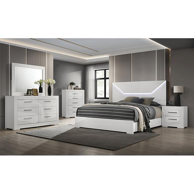 Large Picture of Furniture of America Whitby FM7216WH-EK-BED King Bed