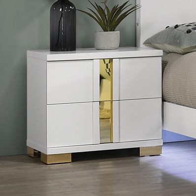 Furniture of America Lillestrom FM7217WH-N Nightstand