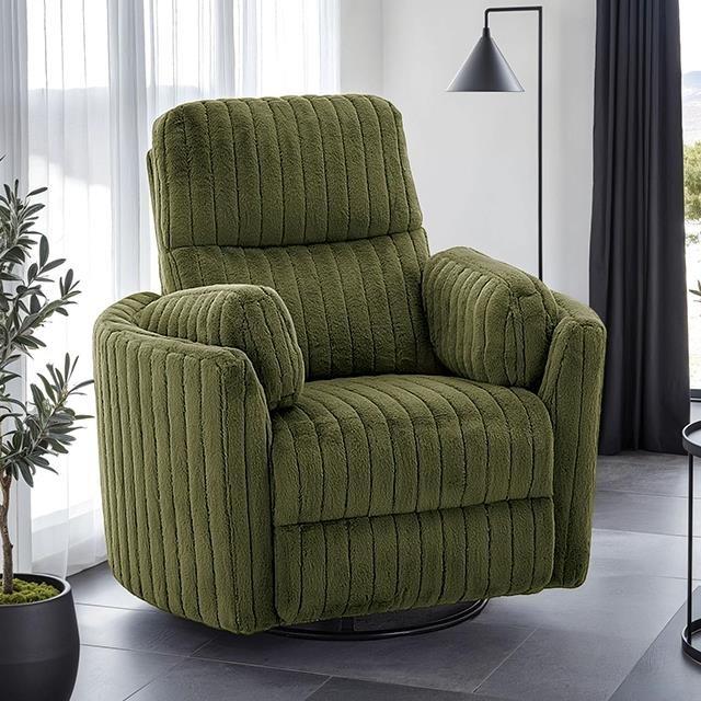 Furniture of America Belper FM-AC8018GR-PM Power Glider Recliner with Swivel