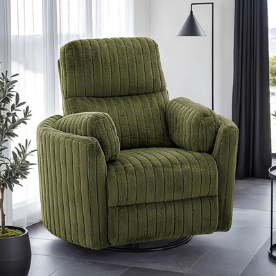 Furniture of America Belper FM-AC8018GR-PM Power Glider Recliner with Swivel