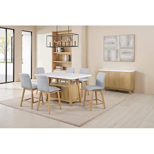Large Picture of Furniture of America Tangier FM37009NT-PC-2PK Set Of 2 Counter Height Chair