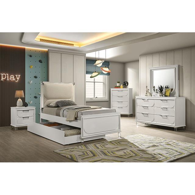 Large Picture of Furniture of America Lareina FM72081WH-N Nightstand