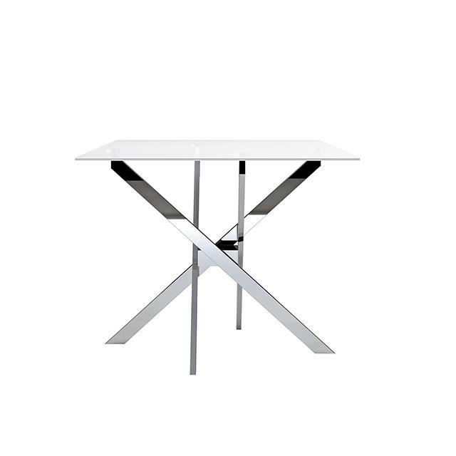 Large Picture of Furniture of America Silveria FM37001SV-T-7PC 7 Pc Dining Table Set