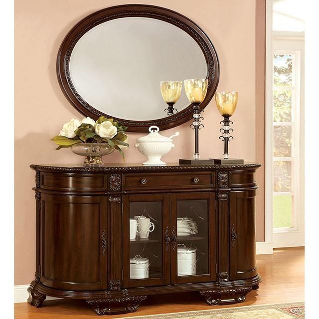 Large Picture of Furniture of America Bellagio CM3319RT-7PC-FABRIC 7 Pc Dining Table Set