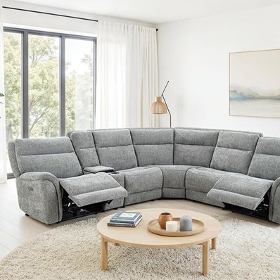 Furniture of America Mattheus CM9944GY-SECT-PM Power Sectional
