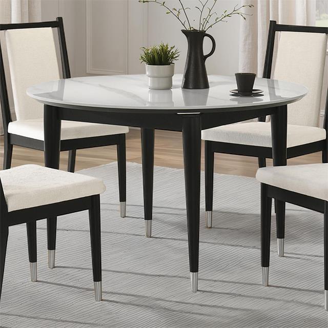 Furniture of America Maidstone FM32001BK-RT Round Dining Table