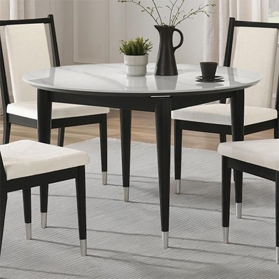 Furniture of America Maidstone FM32001BK-RT Round Dining Table