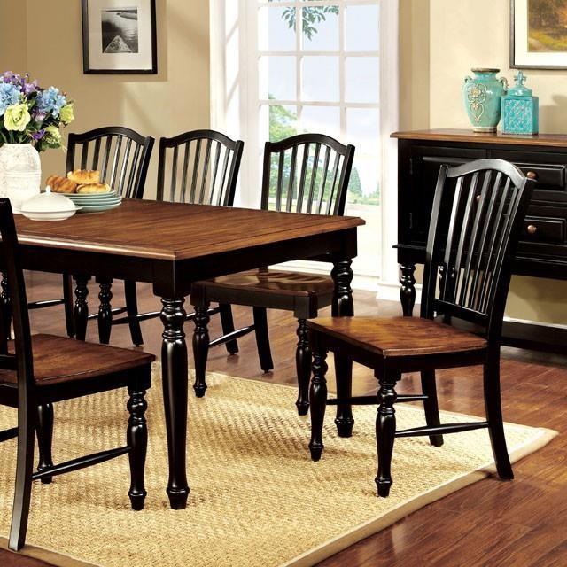 Large Picture of Furniture of America Mayville CM3431T-9PC 9 Pc Dining Table Set