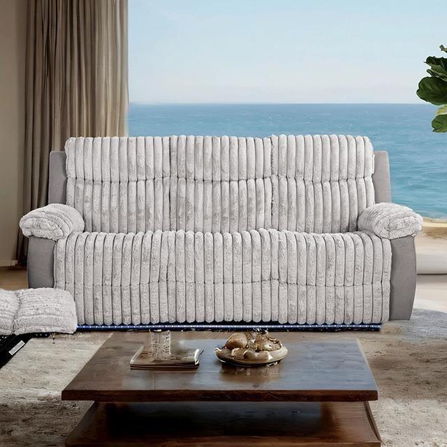 Furniture of America Dionysus FM64004GY-SF-M Manual Reclining Sofa