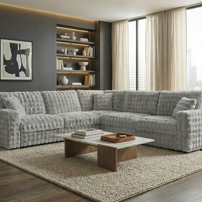 Furniture of America Mckenna FM67011SV-SECT Modular Sectional