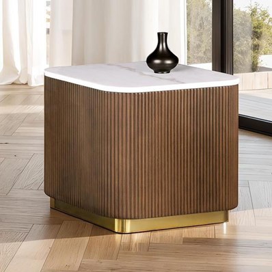 Furniture of America Virden FM47000BR-ES Square End Table