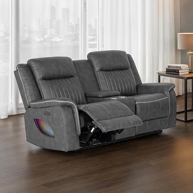 Large Picture of Furniture of America Arturus NX6061DG-LV-PM Power Loveseat