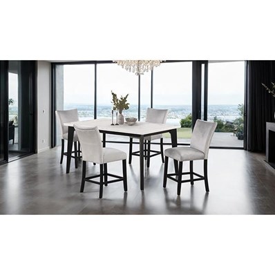 Furniture of America Sabro FM3330BK-PT-5PC 5 Pc Counter Height Table Set
