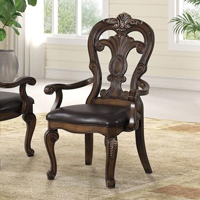 Furniture of America Leovanni FM31003DB-AC-2PK Set Of 2 Arm Chair