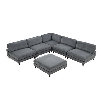 Furniture of America Dagenham FM6800GY-C Sectional