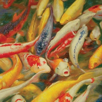 Furniture of America Koi AP-B28 Printed Canvas Painting