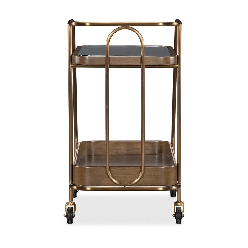 Large Picture of Hooker Furniture Commerce and Market 7228-50763-85 Walnut Wine and Bar Cart