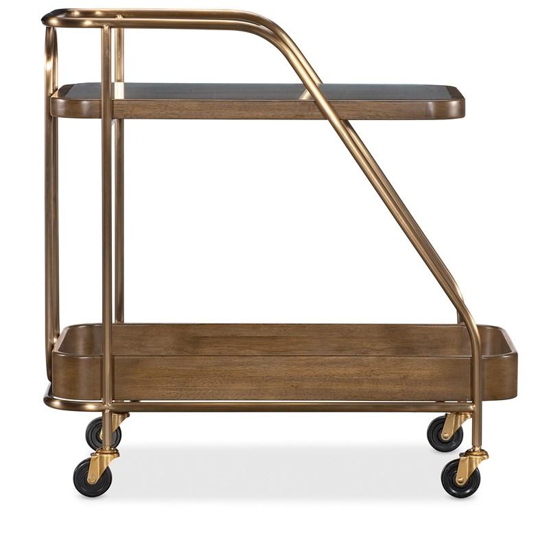 Large Picture of Hooker Furniture Commerce and Market 7228-50763-85 Walnut Wine and Bar Cart
