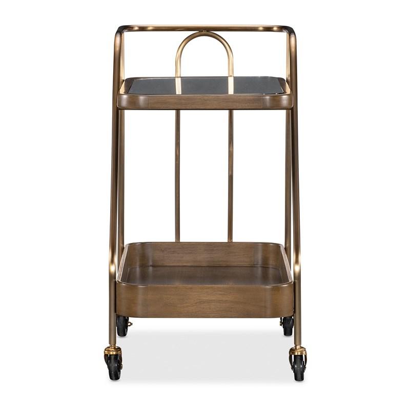 Large Picture of Hooker Furniture Commerce and Market 7228-50763-85 Walnut Wine and Bar Cart