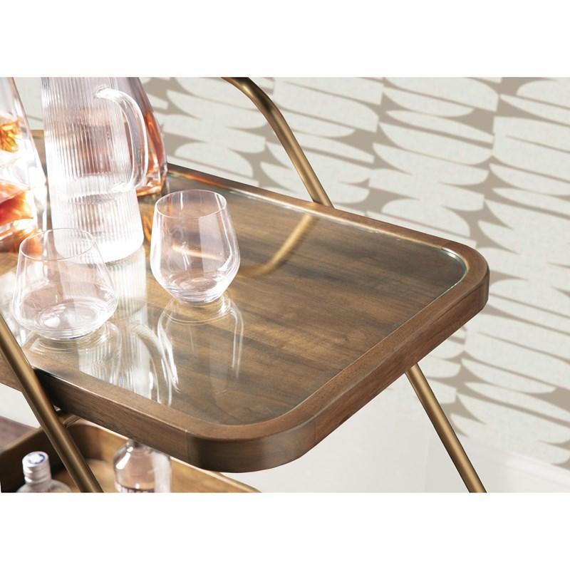 Large Picture of Hooker Furniture Commerce and Market 7228-50763-85 Walnut Wine and Bar Cart