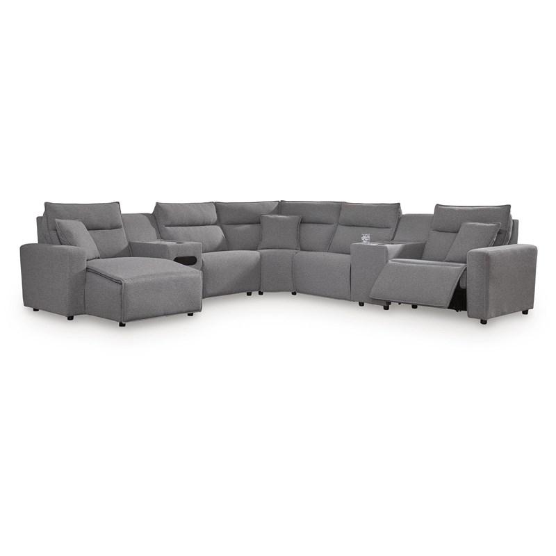 Signature Design by Ashley Modmax II 65906S43 7 pc Power Reclining Sectional with Chaise and Audio Console