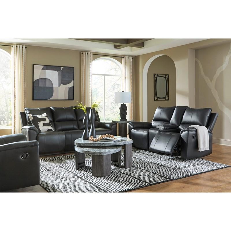 Large Picture of Signature Design by Ashley Glossmore PCU1170094C DBL Reclining Loveseat with Console
