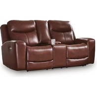 Signature Design by Ashley Next Move PCU1210218C Power Reclining Loveseat with Console and Adjustable Headrest (Loveseats - Power Recline)