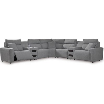 Signature Design by Ashley ModMax II 65906S9C 7 pc Power Reclining Sectional with Audio Consoles