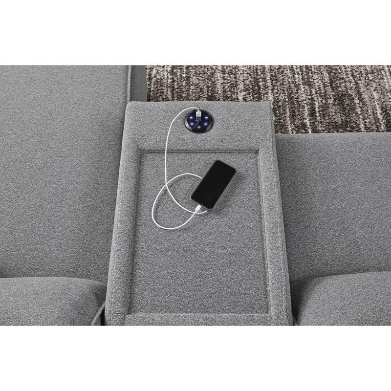 Large Picture of Signature Design by Ashley ModMax II 65906S28C 6 pc Reclining Sectional with Chaise and Audio Console