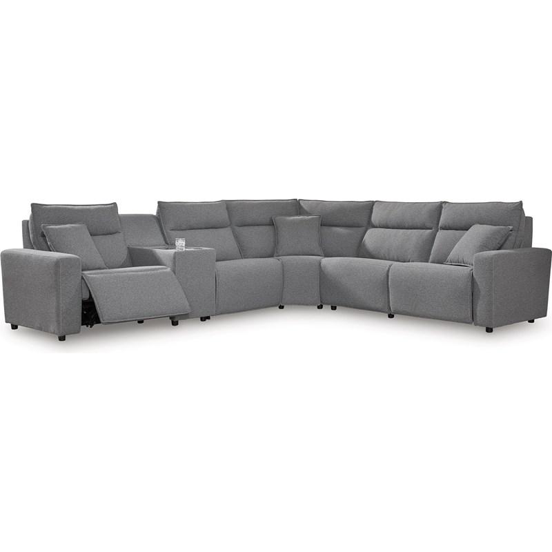 Large Picture of Signature Design by Ashley ModMax II 65906S36C 6 pc Reclining Sectional with Console
