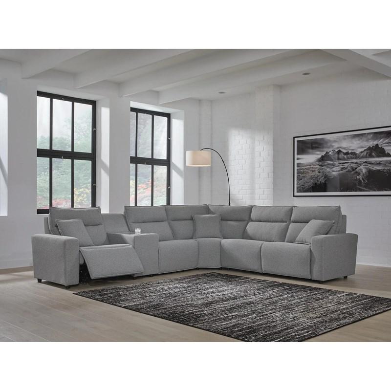 Large Picture of Signature Design by Ashley ModMax II 65906S36C 6 pc Reclining Sectional with Console