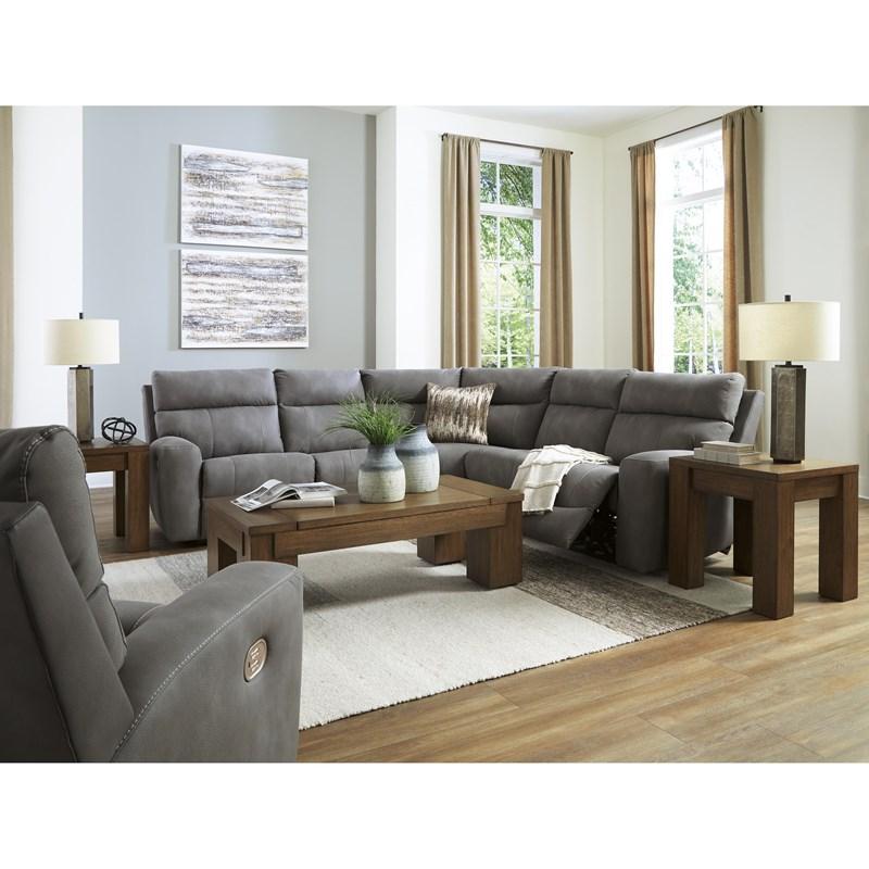Large Picture of Signature Design by Ashley Next-Gen DuraPella 61003S6C 5 pc Power Reclining Sectional
