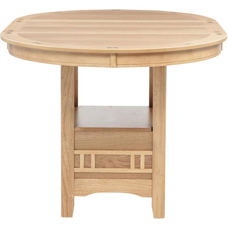 Large Picture of Coaster Furniture Lavon 106628 Oval 60-inch Counter Height Extension Dining Table - Light Oak