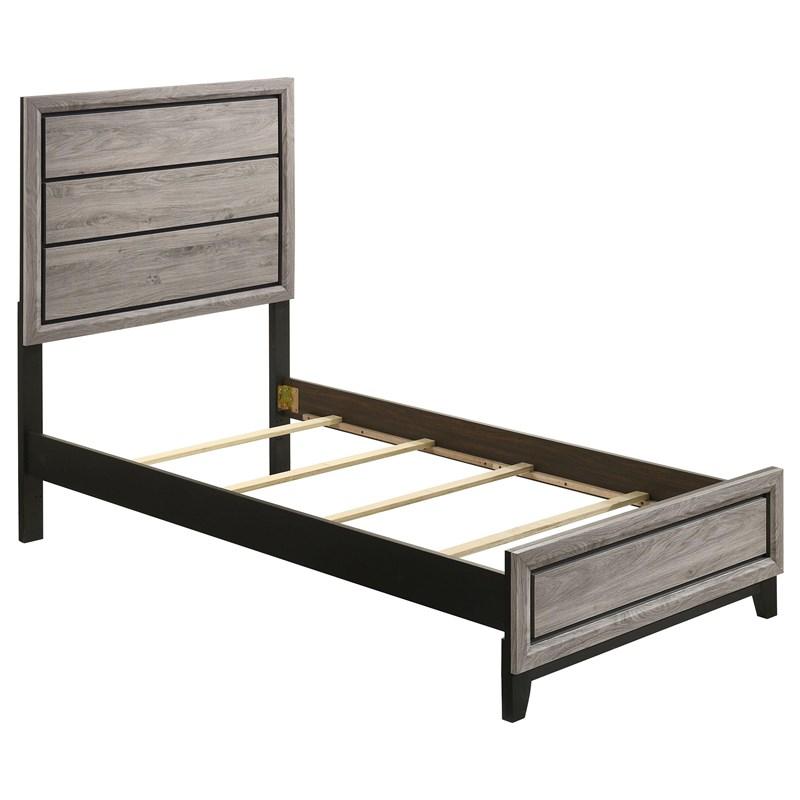 Coaster Furniture Valen 215911T Wood Twin Panel Bed - Light Taupe (Beds - Twin)