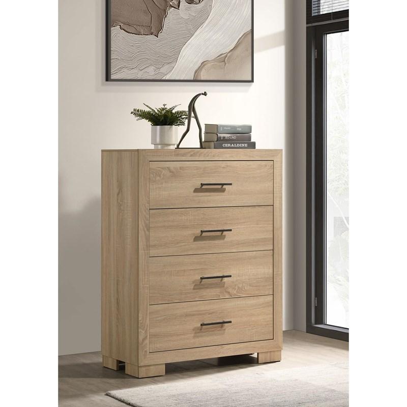 Large Picture of Coaster Furniture Arielle 223115 4-drawer Bedroom Chest - Light Oak