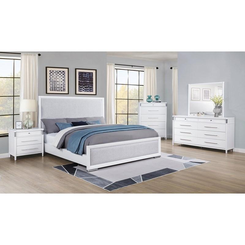 Large Picture of Coaster Furniture Gracemont 225071Q 57-inch Queen Panel Bed - Grey/White