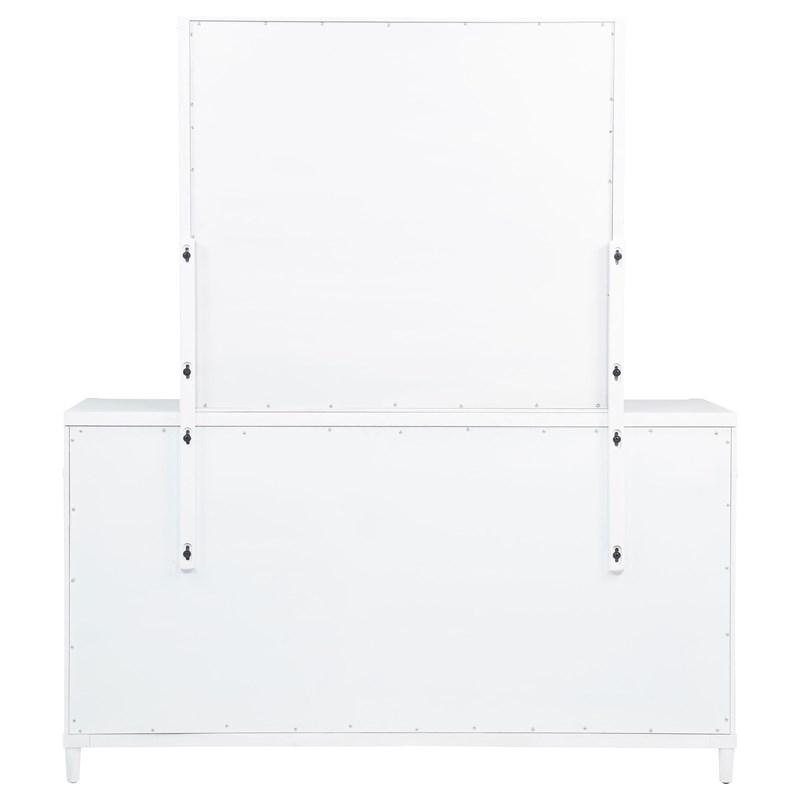 Large Picture of Coaster Furniture Gracemont 225073M 8-drawer Bedroom Dresser with Mirror - White