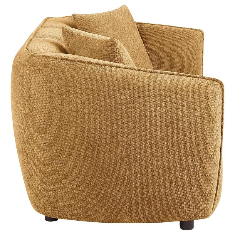 Large Picture of Coaster Furniture Aleisha 503062 Fabric Upholstered Loveseat - Mustard Yellow