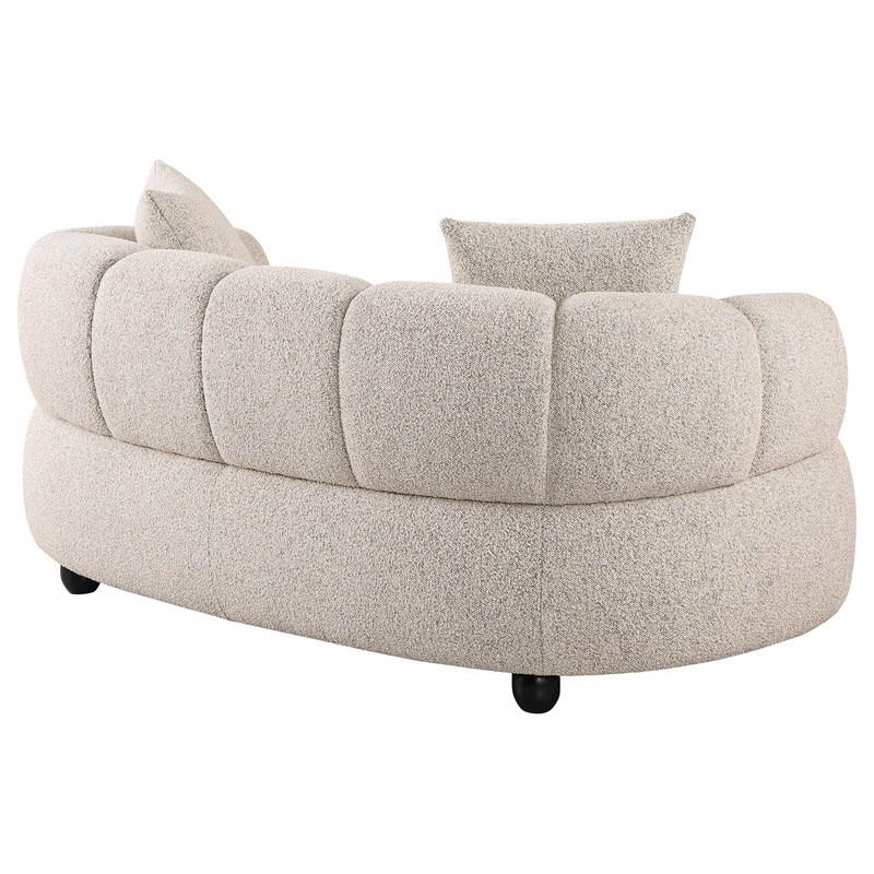 Coaster Furniture Whitney 503722 Contemporary Channel Tufted Woven Fabric Upholstered Loveseat