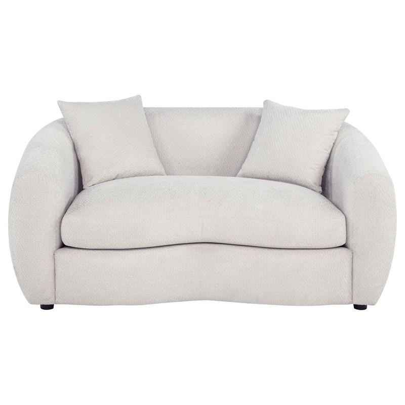 Large Picture of Coaster Furniture Isabella 504972 Fabric Upholstered Loveseat - Sand