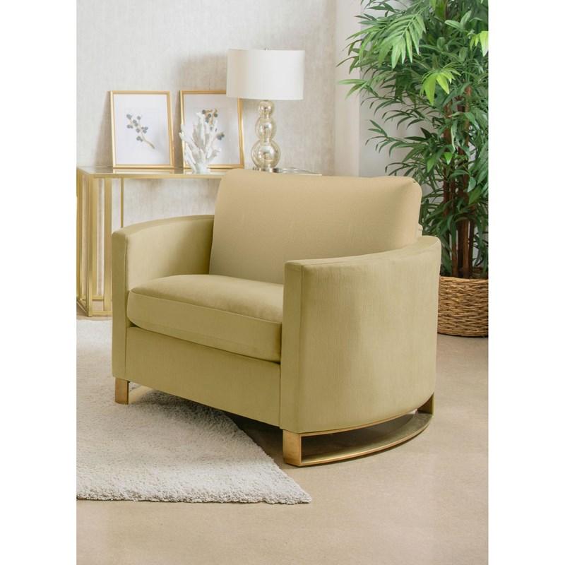 Large Picture of Coaster Furniture Corliss 508826 Upholstered Curved Track Arm Chair - Camel