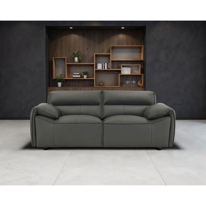 Large Picture of Coaster Furniture Buxton 509505 Top Grain Leather Upholstered Loveseat - Graphite