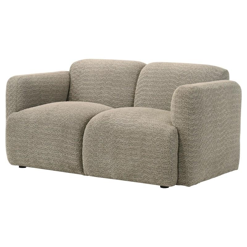 Large Picture of Coaster Furniture Dorset 509815 Fabric Upholstered Round Track Arm Loveseat - Brown
