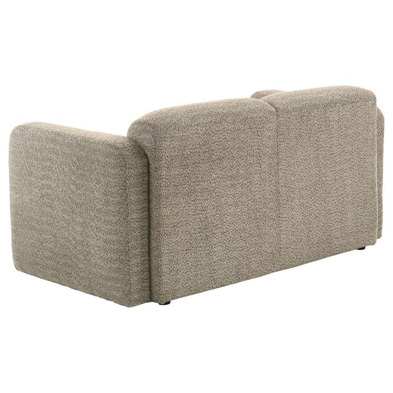 Large Picture of Coaster Furniture Dorset 509815 Fabric Upholstered Round Track Arm Loveseat - Brown