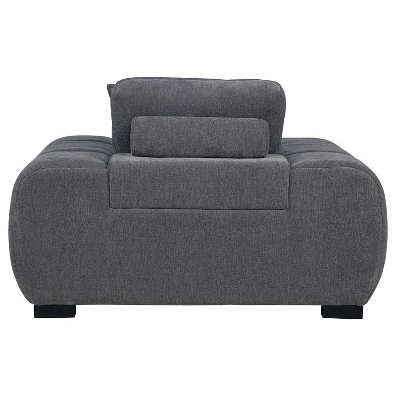 Large Picture of Coaster Furniture Octavia 509967 Upholstered Track Arm Accent Chair - Charcoal Grey